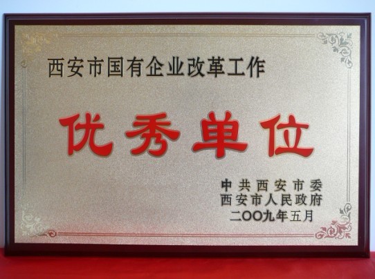 2009年5月，被西安市委、市政府評為西安市國企業(yè)改革工作優(yōu)秀單位